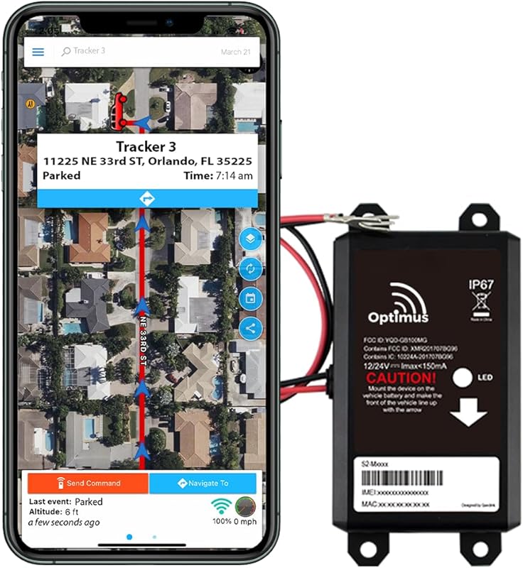 Optimus Wired GPS Tracker for Vehicles with Easy Battery Installation 