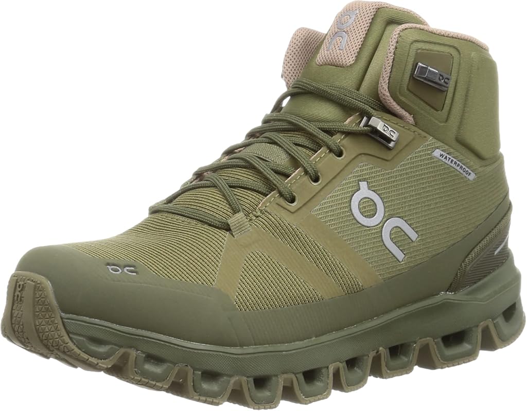 On Women's Cloudrock Waterproof Outdoor Boots Featuring Superior Tract