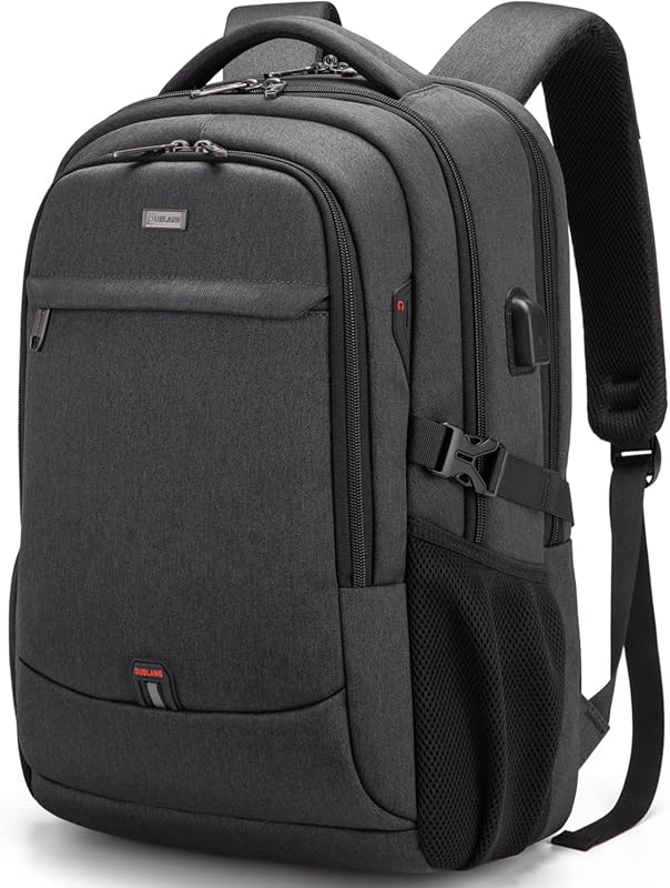 DUSLANG 17 Inch Water Resistant Laptop Backpack with USB Charging Port
