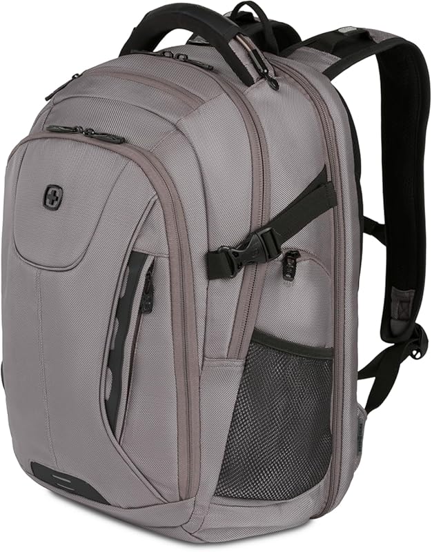 SwissGear Travel Tech Elite TSA-Friendly Laptop Backpack Grey Ballisti