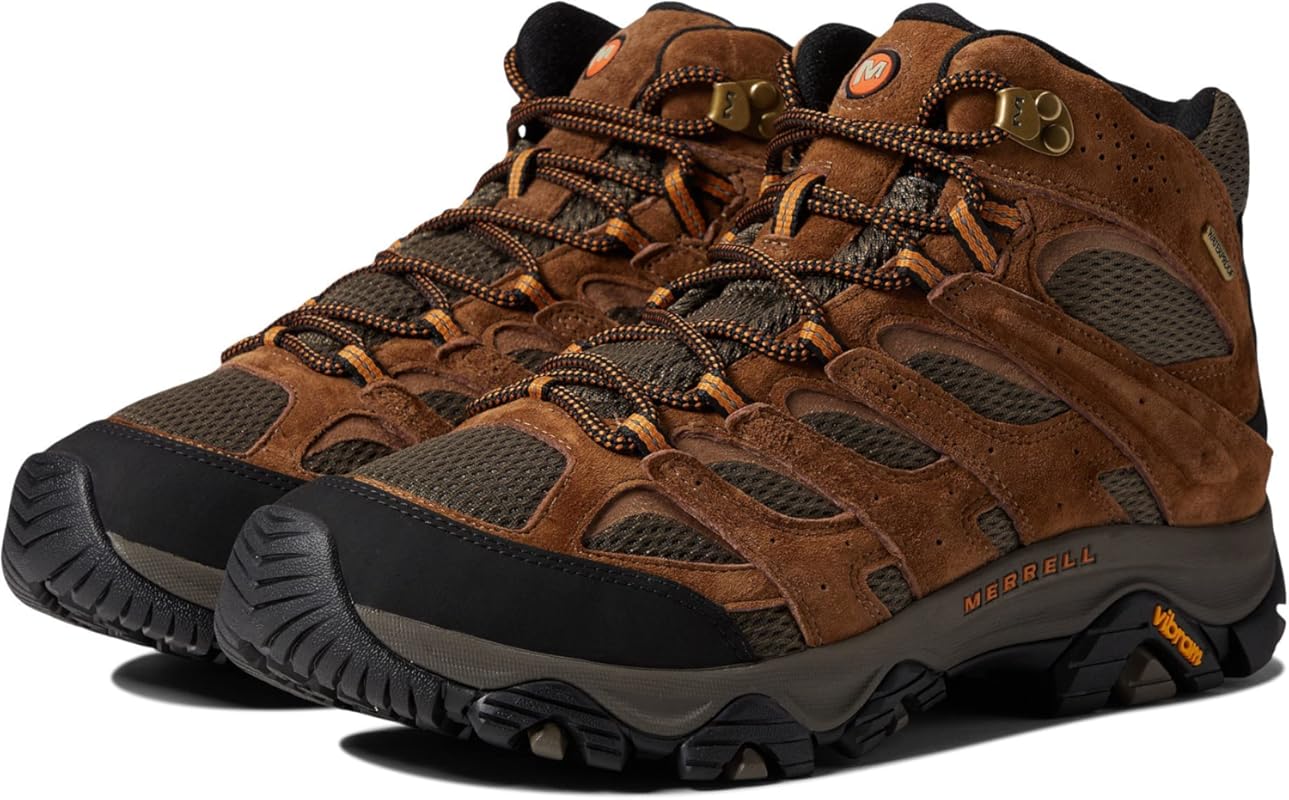 Merrell Men's Moab 3 Mid Waterproof Hiking Boots for Durable Outdoor A