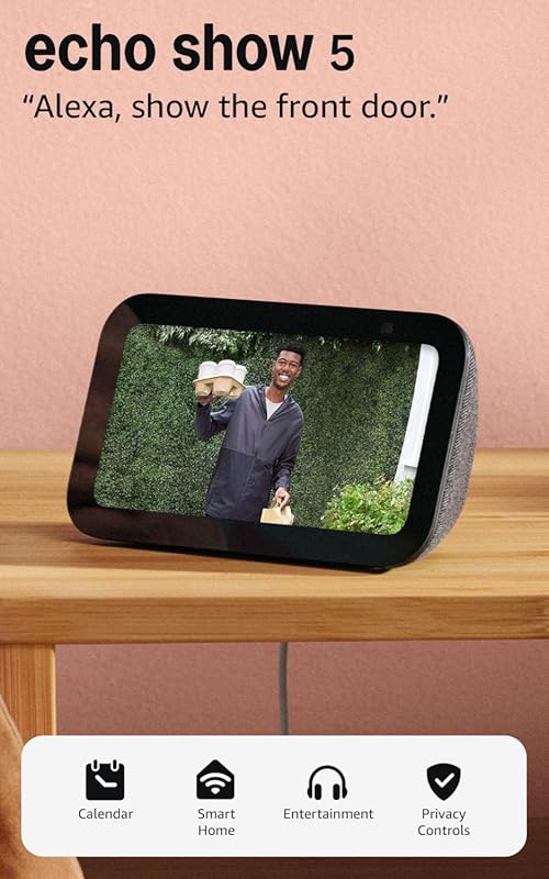 Amazon Echo Show 5 Smart Display with Alexa+, Enhanced Bass and Clear 
