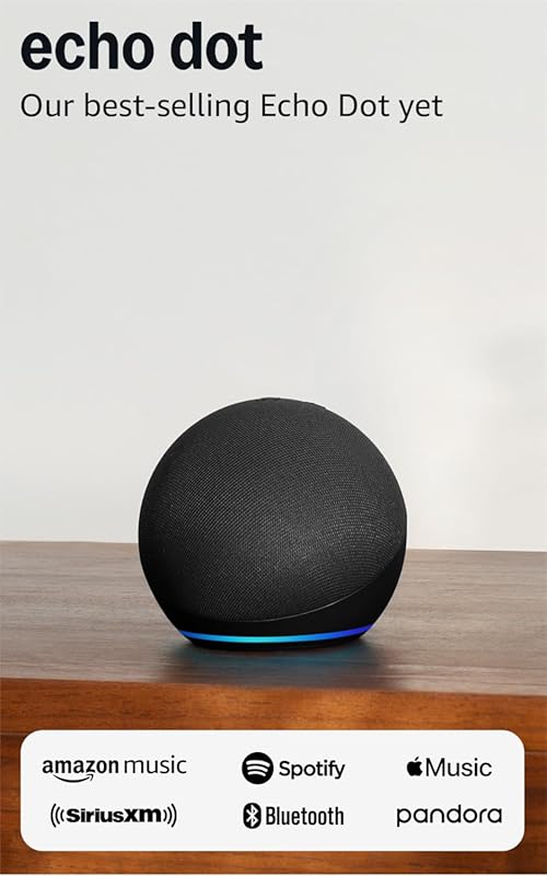 Amazon Echo Dot Newest Model Smart Speaker with Alexa, Vibrant Sound f