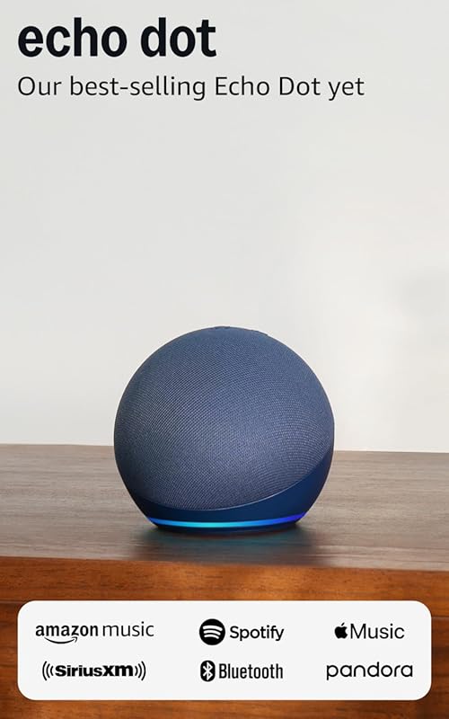 Amazon Echo Dot Alexa Speaker with Vibrant Sound, Perfect for Dining a