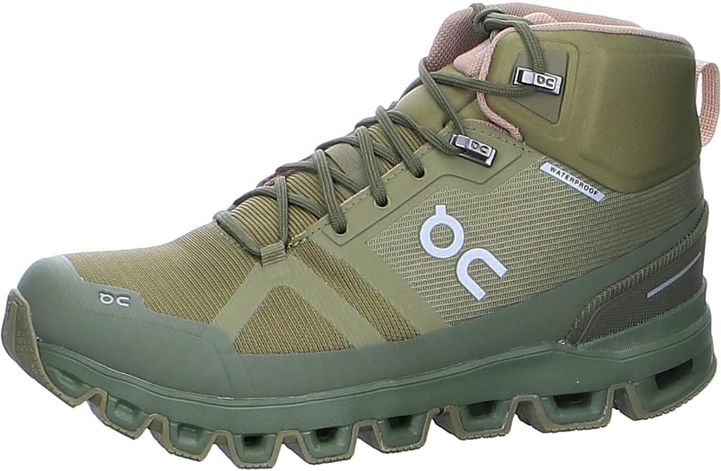 On Women's Cloudrock Waterproof Hiking Boots with Durable Grip and Bre