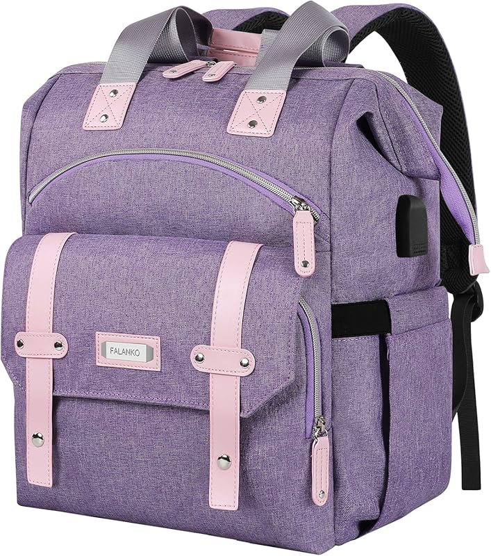 FALANKO Women's Anti-Theft Laptop Backpack with USB Charging Port, RFI