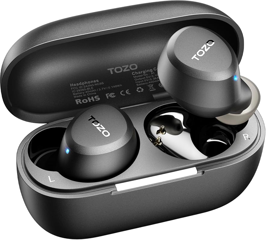 TOZO A1 Wireless Earbuds Bluetooth 5.3, Lightweight In-Ear Headphones,