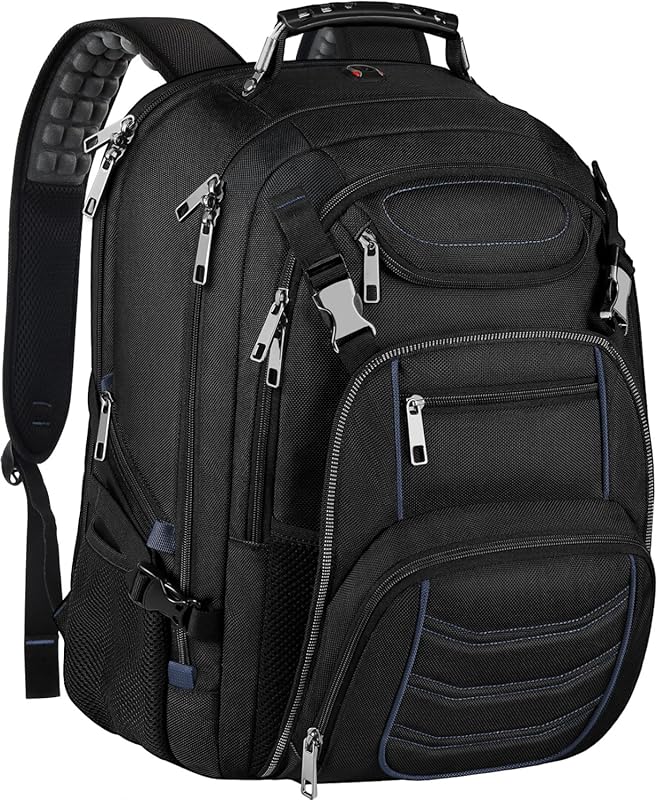 18.4 Inch Extra Large Travel Laptop Backpack with USB Charger, 60L Cap