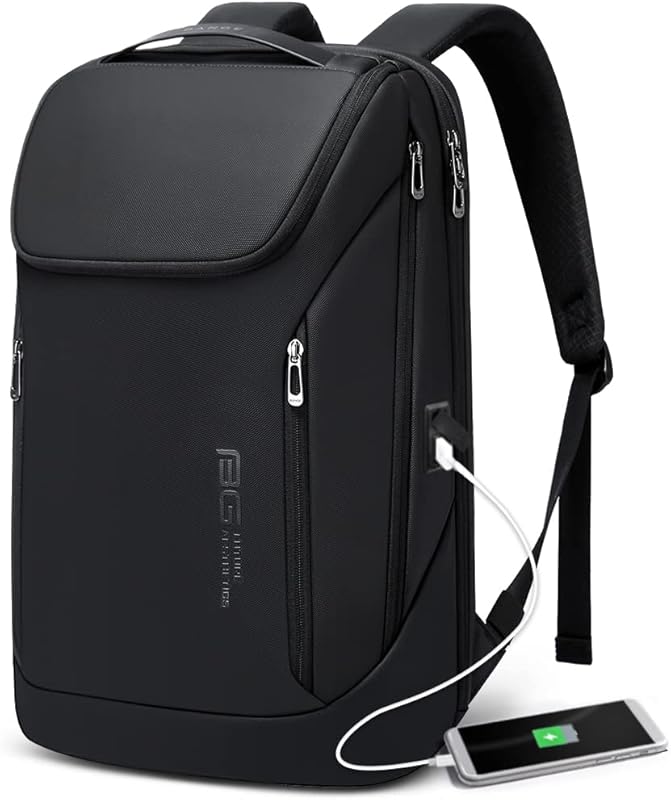 BANGE Waterproof Business Smart Backpack with USB Charging Port, Durab