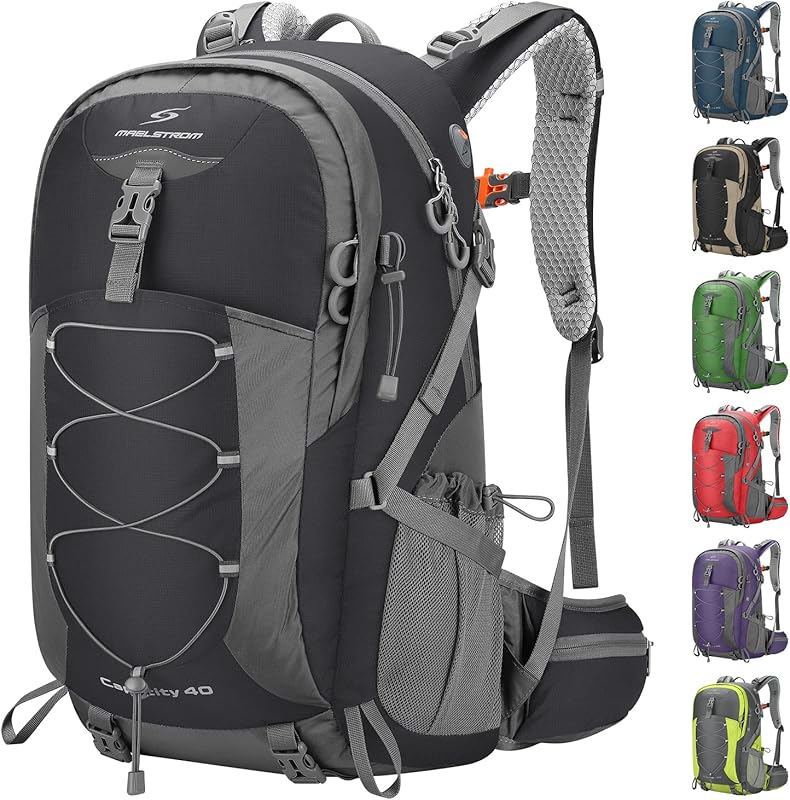 Maelstrom 40L Waterproof Hiking Backpack with Rain Cover Lightweight C