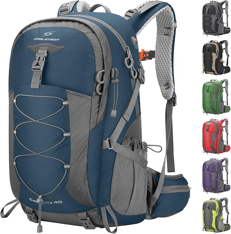 Maelstrom 40L Waterproof Hiking Backpack with Rain Cover Lightweight C