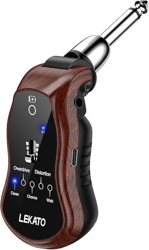 LEKATO Rechargeable Guitar Headphone Amp with 5 Effects for Electric G