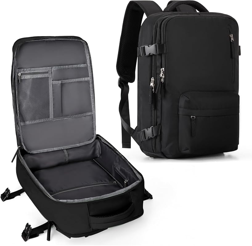 WONHOX Large Flight-Approved Travel Backpack with Laptop Compartment, 