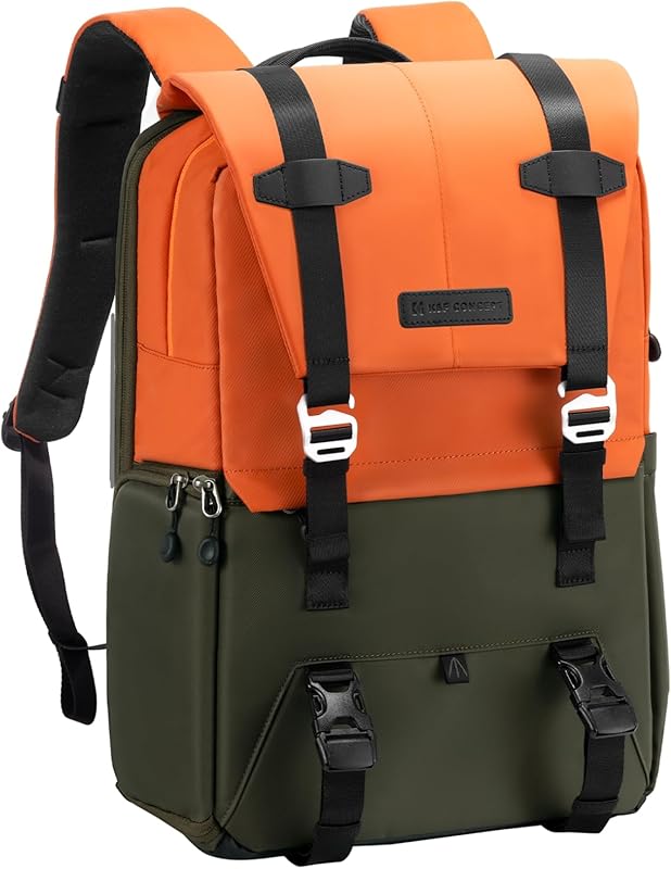 K&F CONCEPT Large Capacity Camera Backpack with Rain Cover and 15-15.6