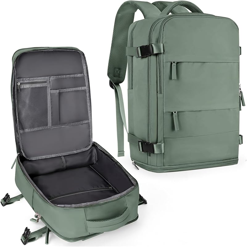 coowoz Waterproof Travel Backpack for Men Women, Carry-On Hiking Rucks