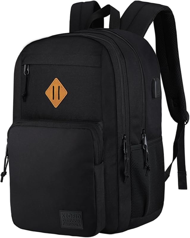 KEOFID Anti-Theft Travel Backpack with USB Charging Port, Water-Resist