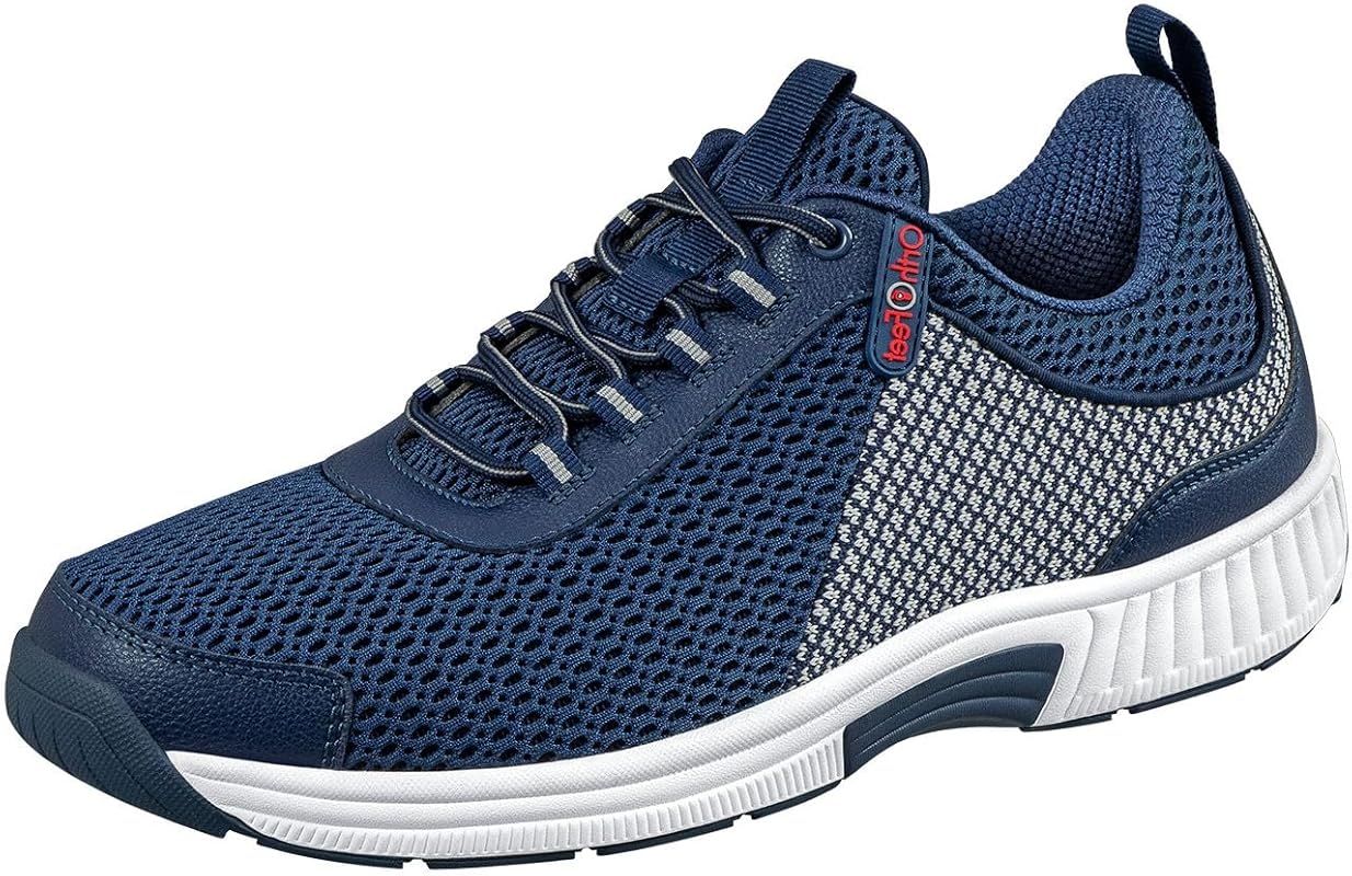 Orthofeet Men's Orthopedic Edgewater Stretch Knit Walking Sneaker with