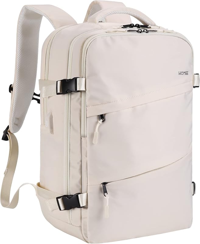 HOMIEE Travel Backpack 18x14x8 Underseat Carry-On with Laptop Sleeve, 