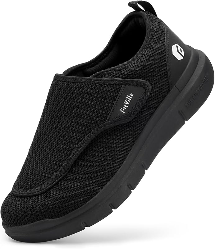 FitVille Men's Extra Wide Diabetic Slip-On Shoes for Swollen Feet, Adj