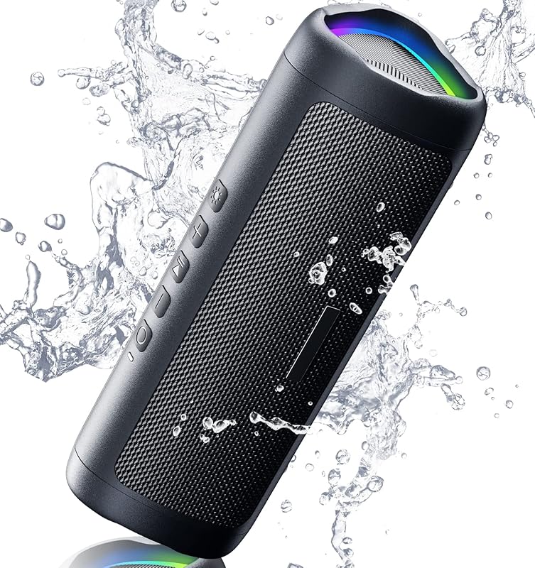 Bluetooth Speaker with HD Sound, IPX5 Waterproof, 20H Playtime, TWS Pa