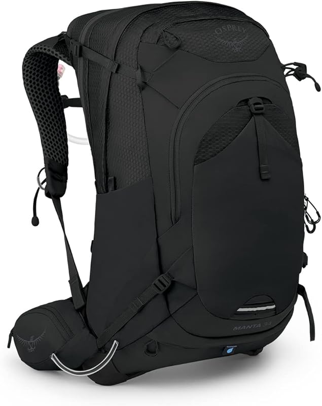 Osprey Manta 34L Men's Hiking Backpack with Hydraulics Reservoir, Blac