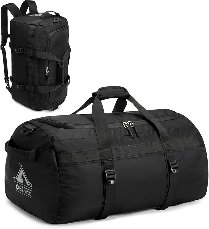 G4Free 45L Water Resistant Gym Duffle Backpack with Shoe Compartment f
