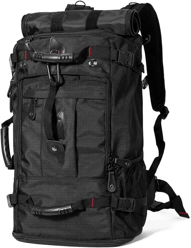 Large Capacity 60L Convertible Duffle and Carry-On Backpack, Durable f