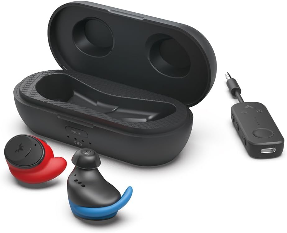 Avantree Sky Ace Wireless Earbuds with Airplane Adapter, Noise Canceli