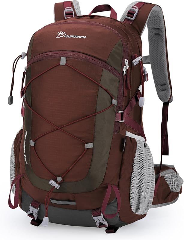 MOUNTAINTOP Lightweight Hiking Backpack with Rain Cover, Available in