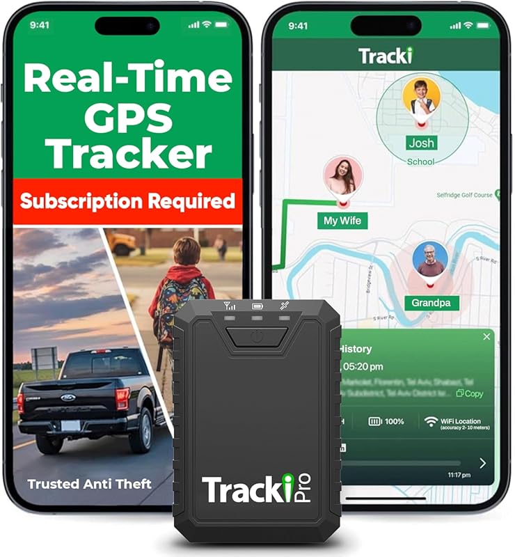 Tracki Pro 4G LTE Magnetic GPS Tracker for Vehicles, Waterproof, Long-