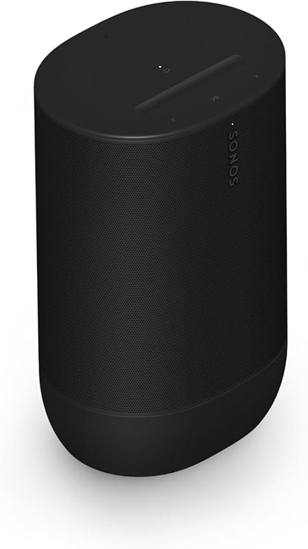 Sonos Move 2 Wireless Portable Bluetooth Speaker, Durable Design, Blac