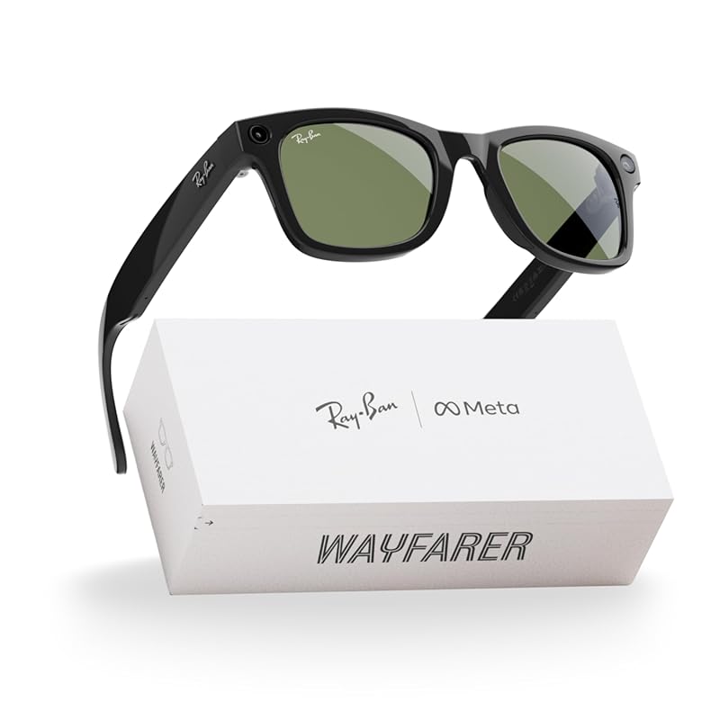 Ray-Ban Meta Gen 1 Wayfarer Smart AI Glasses with 12MP Camera, Open-Ea