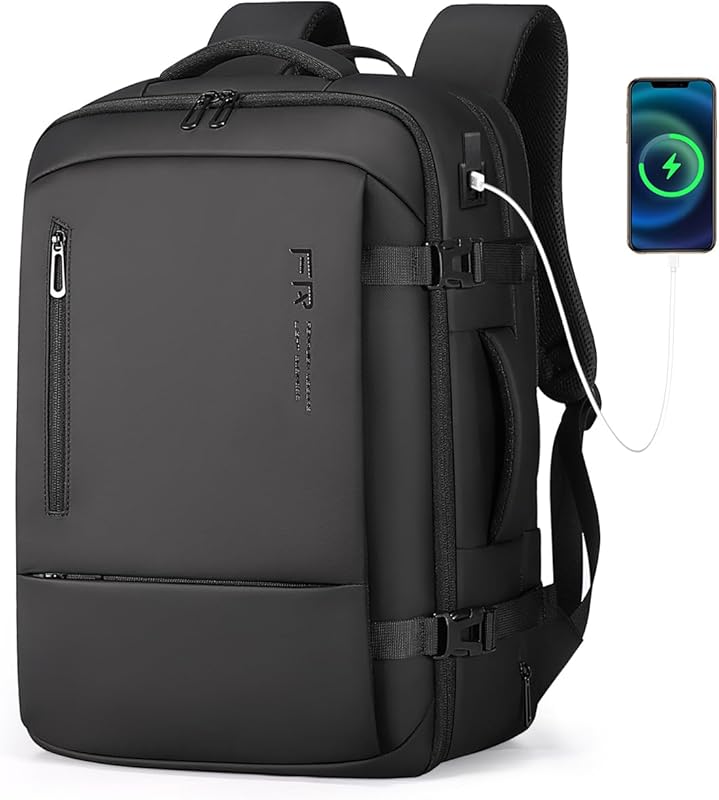 Flight Approved 17.3 Inch Expandable Travel Backpack for Men with USB 
