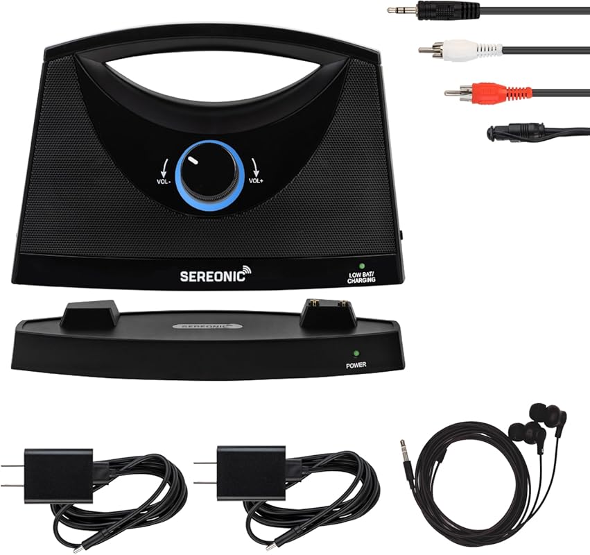 PRO Portable Wireless TV Speakers for Seniors, No Blaring Volume, Extr