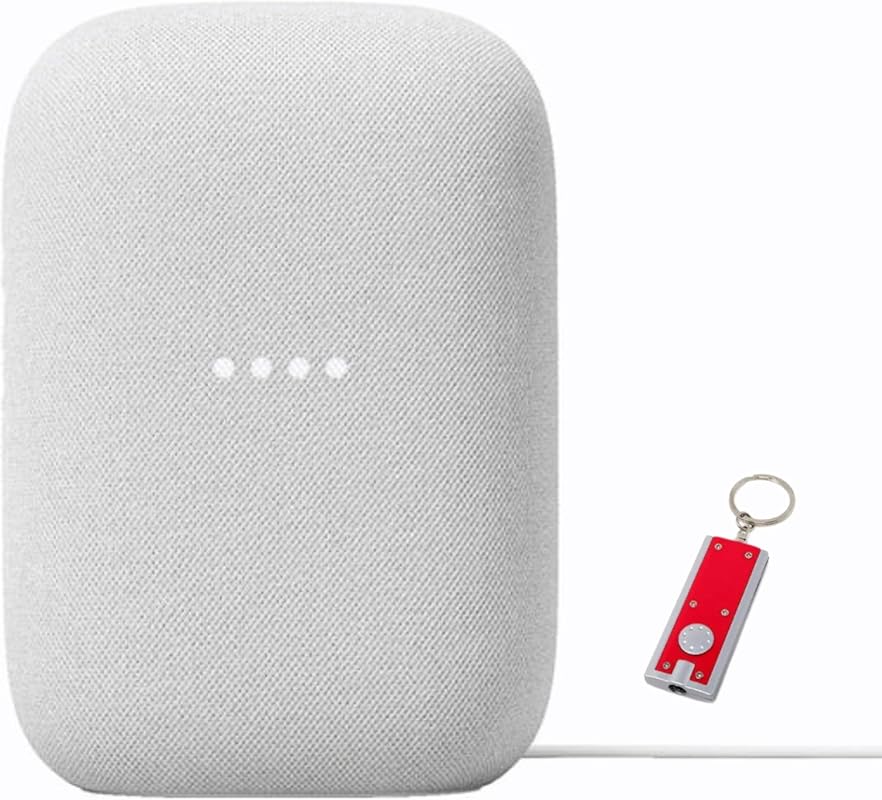 Google Audio Bluetooth Speaker Chalk with Keychain LED, Wireless Music