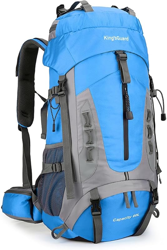 King'sGuard 60L Lightweight Waterproof Hiking Backpack with Rain Cover