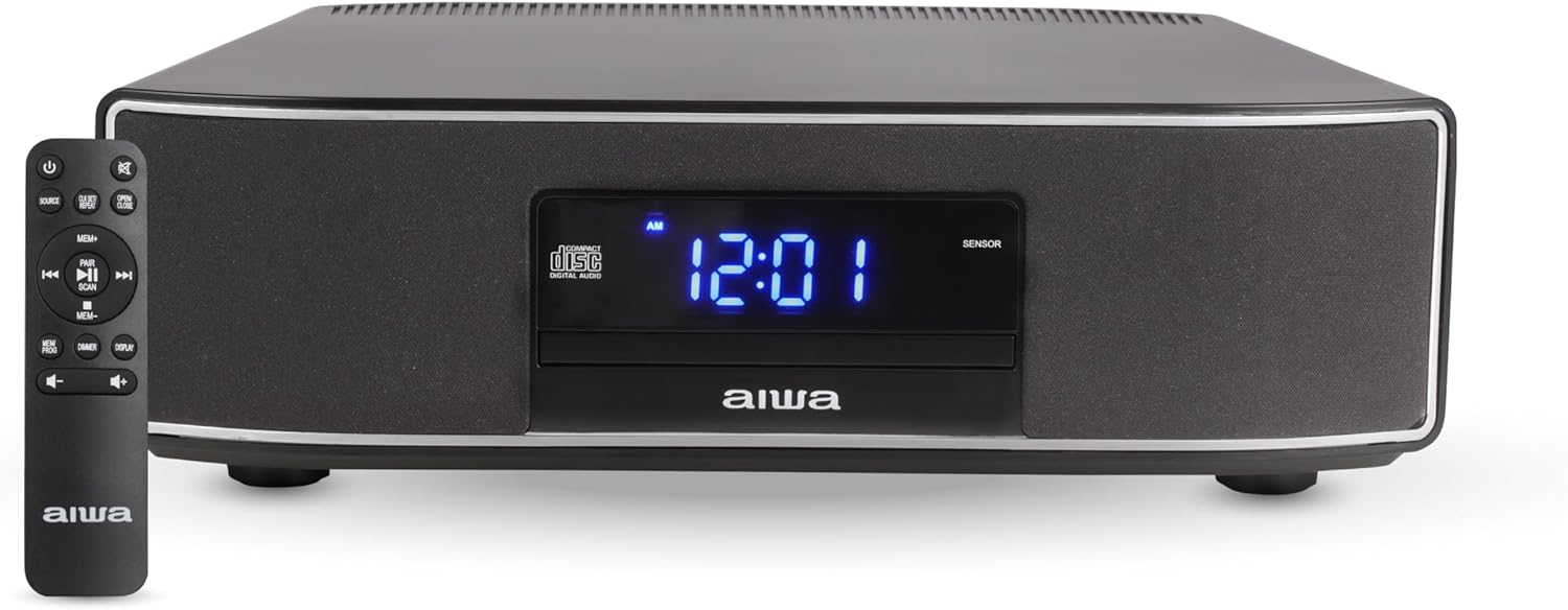 AIWA Exos Home Speaker 30W RMS with CD Player, Bluetooth, FM Radio, Op