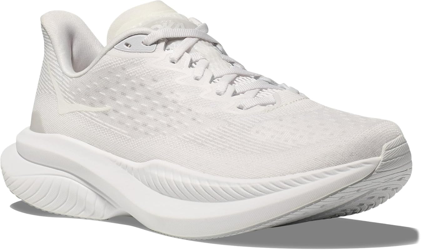 Hoka Women's Mach 6 White/White Running Shoes Size 8.5 Medium Lightwei