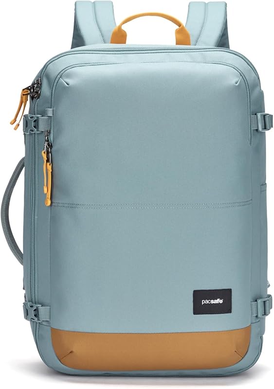 Pacsafe GO 34L Anti-Theft Carry-On Backpack in Fresh Mint Color, Durab