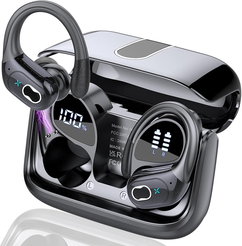 Wireless Bluetooth 5.4 Earbuds with 75H Playtime, Deep Bass, ENC Noise