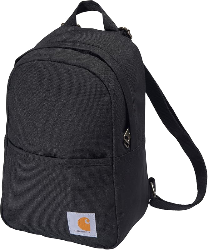 Carhartt Classic Black Mini Backpack with Durable, Water-Resistant Mat