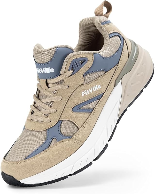FitVille Rebound NEO V1 Wide Walking Shoes for Men with Arch Support a