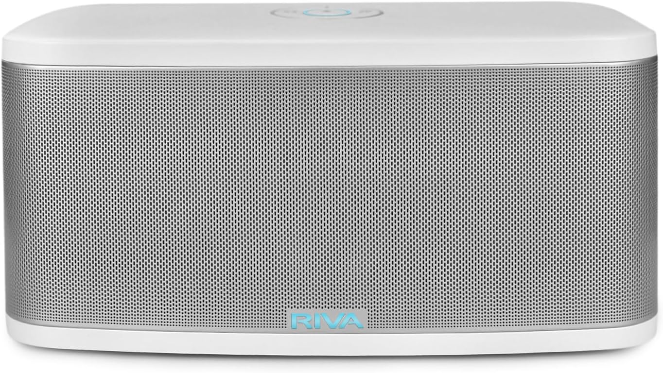 RIVA Upgraded Stadium Wi-Fi Bluetooth Smart Hi-Fi Speaker with Alexa, 