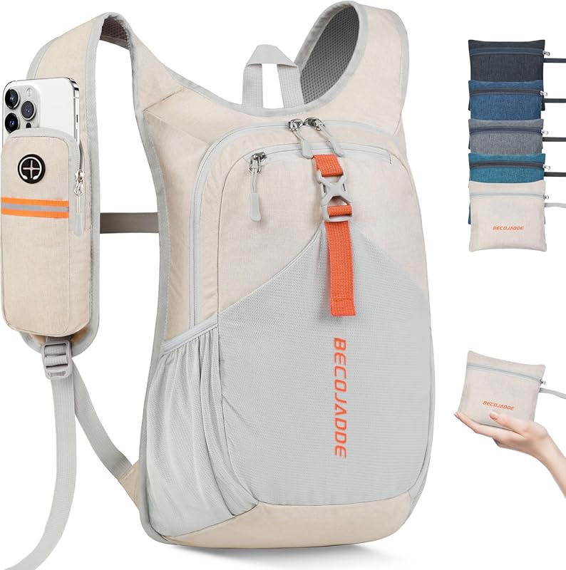 15L Small Foldable Ultralight Hiking Backpack for Men Women Travel Cam
