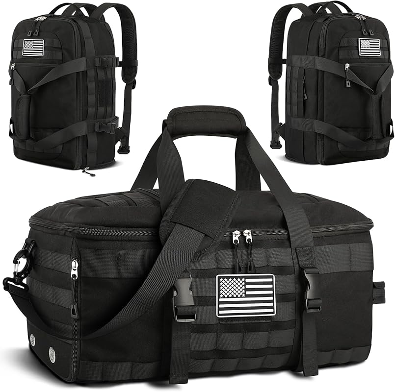 ETRONIK 3-in-1 Tactical Carry-On Luggage Duffle with Shoe Compartment 