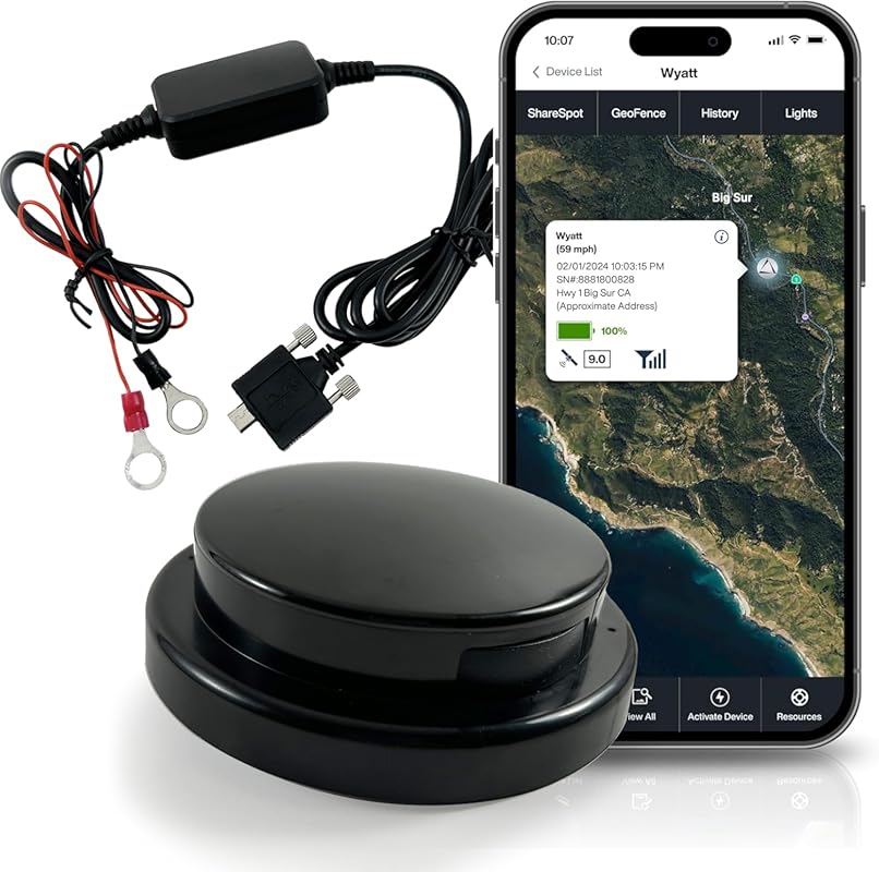 LandAirSea Overdrive Permanent GPS Tracker with Waterproof Hardwire Ki