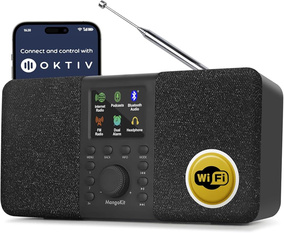 SR20 Smart WiFi Internet Radio with Bluetooth, Podcast Player, Stereo 