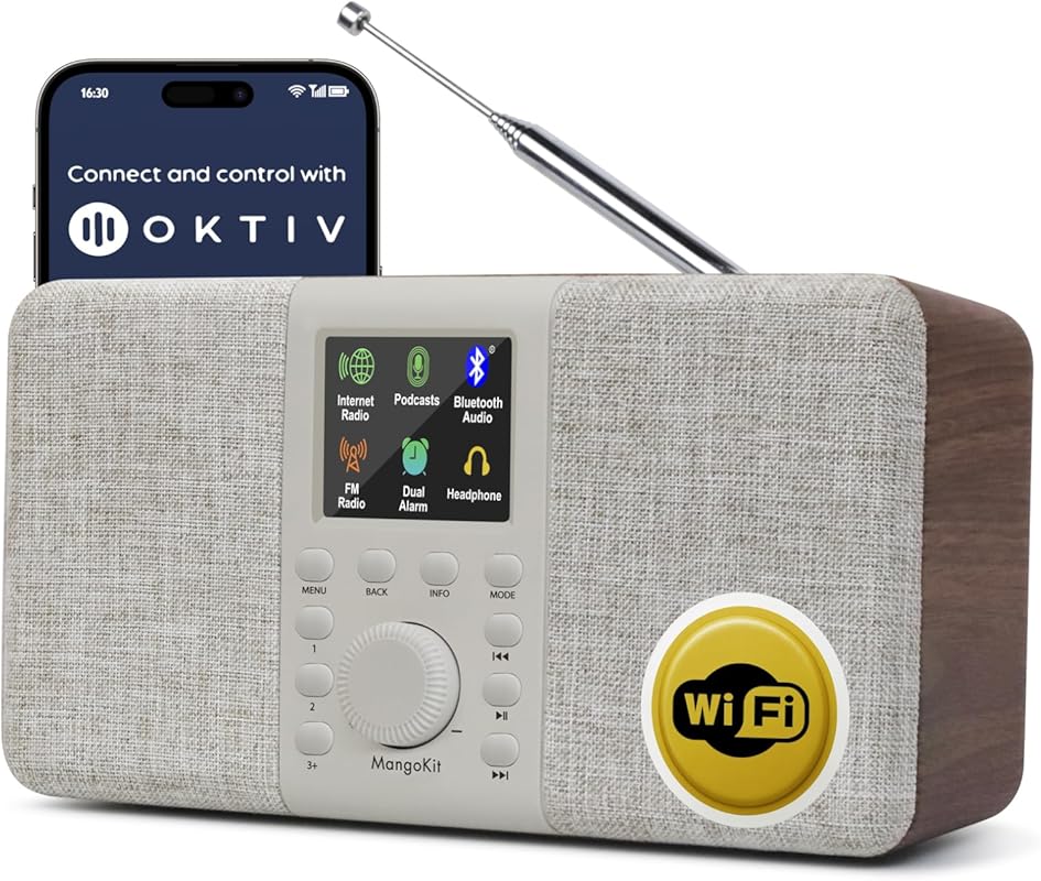 SR20 Stereo Smart Internet Radio with WiFi, Podcast Player, Bluetooth,