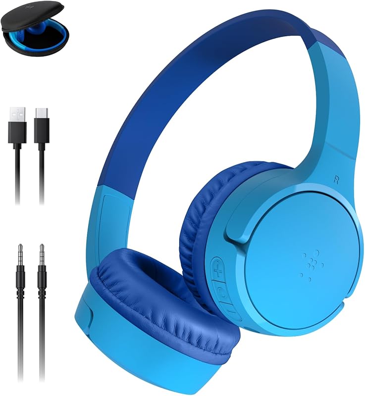 Belkin SoundForm Mini Wireless Bluetooth Kids Headphones with 30H Batt