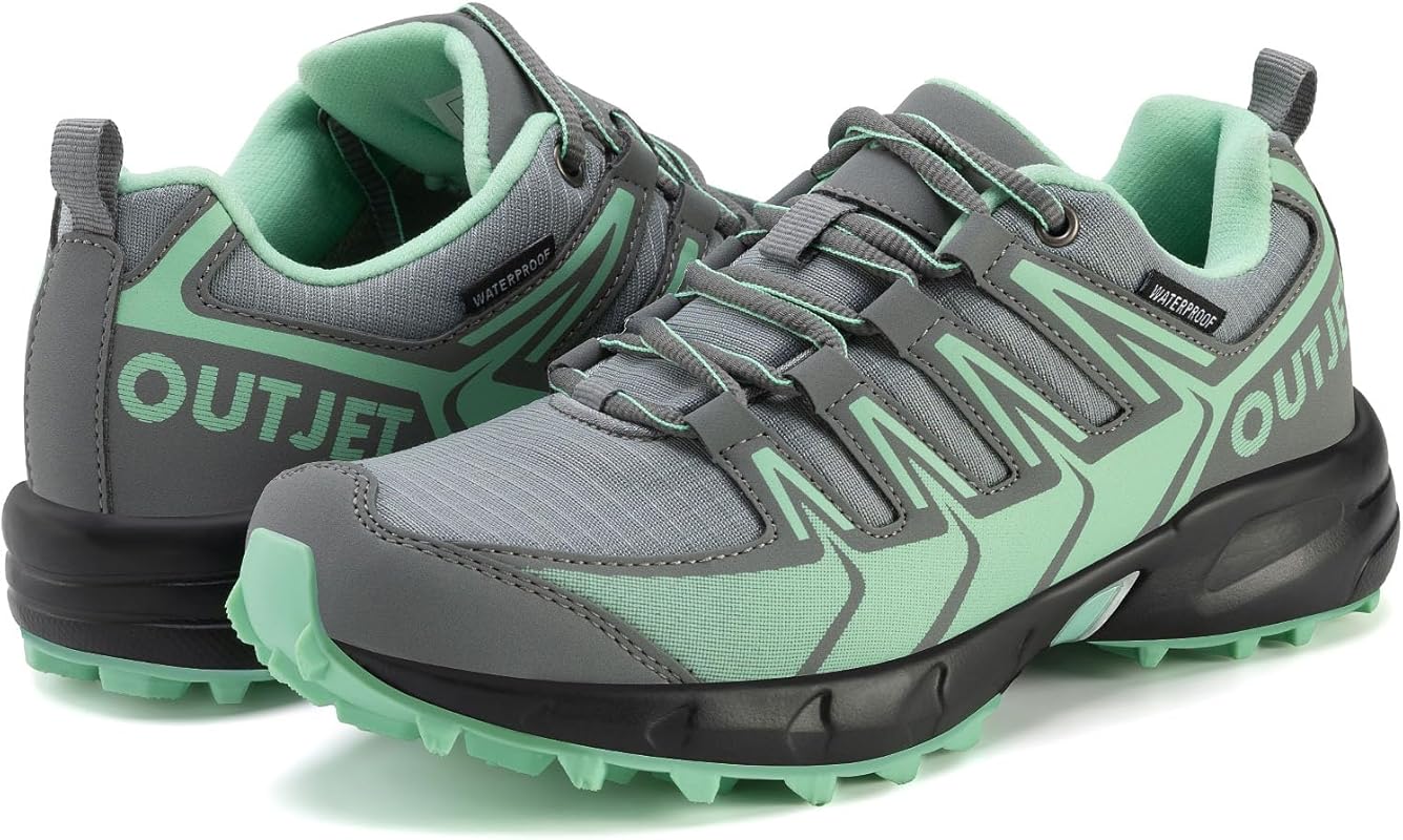 Women's Waterproof Lightweight Hiking Shoes with Non-Slip Soles for Ou